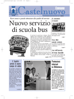 Nuovo servizio di scuola bus - Comune di Castelnuovo del Garda