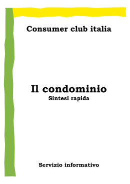 Il condominio - Consumer Club Italia