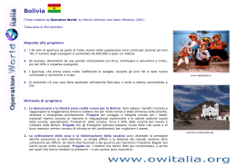 Bolivia - Operation World Italia