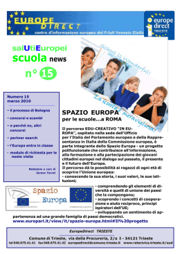 NewsletterScuola15 – marzo 10 - Europe Direct