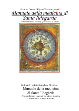 Manuale della medicina di Santa Ildegarda
