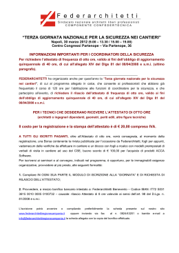 Modulistica ed Info - Federarchitetti Regione Campania