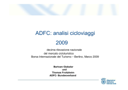 ADFC: analisi cicloviaggi 2009