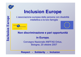 Non discriminazione e pari opportunità in Europa