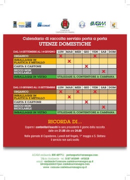 Calendario utenze domestiche - Comune di Castelnuovo Magra