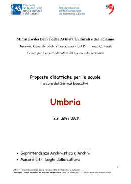 Umbria - Centro per i servizi educativi del museo e del territorio