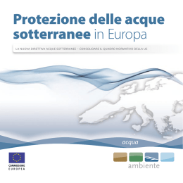 Protezione delle acque sotterranee in Europa