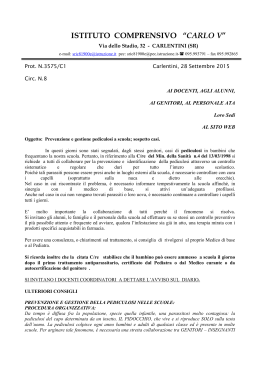 Circ. n.8 del 28/09/2015 - Istituto Comprensivo Carlo V