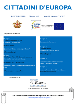 Newsletter CIED n.5 maggio 2015