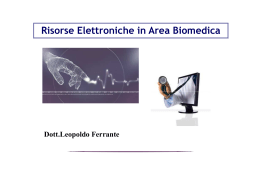 Risorse Elettroniche in Area Biomedica