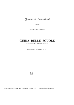 Quaderni Lasalliani n° 63