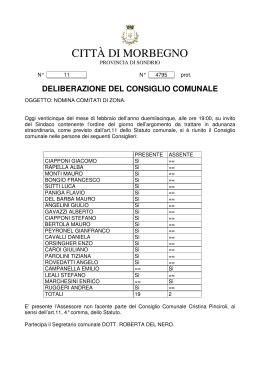Delibera CC n.11 25-2-2005 : Nomina Comitati di Zona