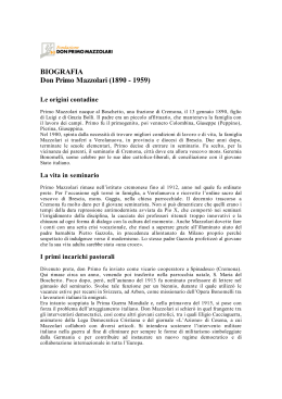 Biografia (PDF file - 209 Kb) - Villaggio Globale International