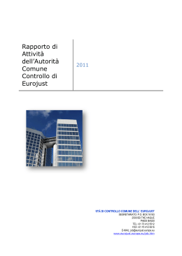 Rapporto annuale 2011 - Eurojust