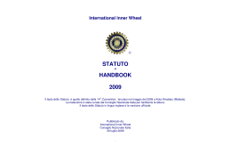 Statuto e Handbook 2009