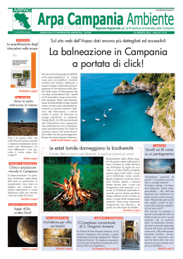 Magazine "Arpa Campania Ambiente", edizione del 15 agosto 2015