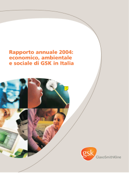Rapporto annuale 2004 GSK in Italia
