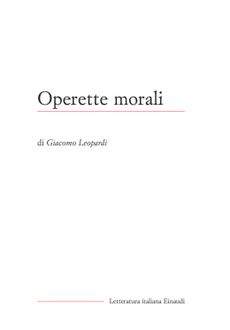 Operette morali - Hardwaregame.it