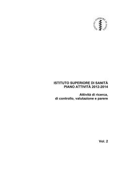 Volume 2. Attività di ricerca, di controllo, valutazione e parere [PDF