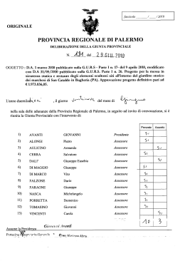 delibera n. 181 del 29.06.2010 - Provincia Regionale di Palermo