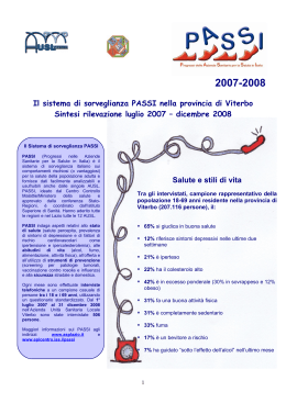 report sintetico 2007-2008 ausl viterbo