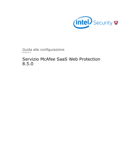 Servizio McAfee SaaS Web Protection 8.5.0 Guida alla configurazione