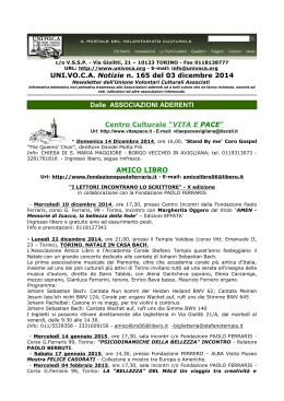 UNIVOCA Notizie N. 165 del 03 dicembre 2014