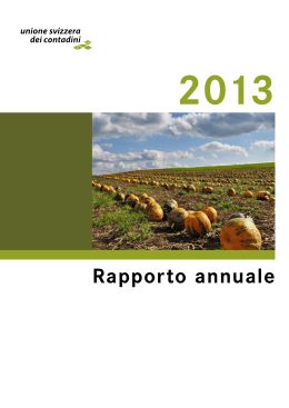 Rapporto annuale 2013 - Schweizer Bauernverband
