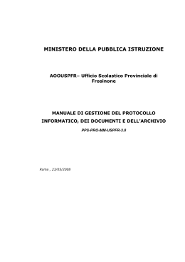 Protocollo Informatico - Archivio Pubblica Istruzione