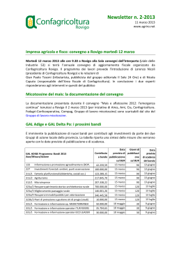 Newsletter n. 2-2013 - Confagricoltura Rovigo