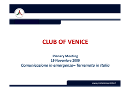 Club of Venice - Protezione Civile