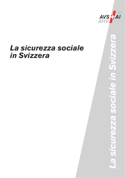 1 La sicurezza sociale in Svizzera