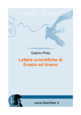 Lettere scientifiche di Evasio ad Uranio