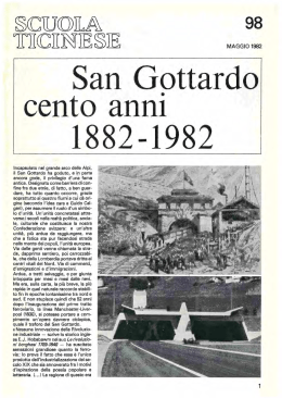 San Gottardo cento anni - Repubblica e Cantone Ticino