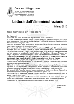 lettera dell`Amministrazione - Marzo 2010