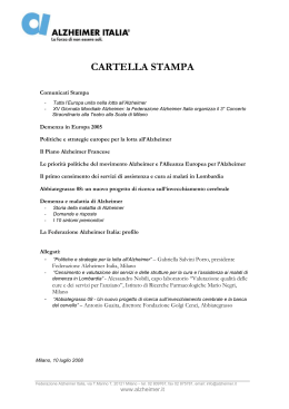 Cartella stampa 2008 - Federazione Alzheimer Italia