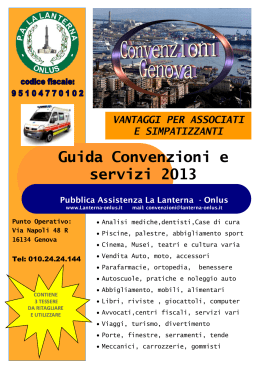Guida Convenzioni e servizi 2013