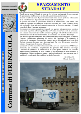 Notiziario n. 2/2011 - Comune di Firenzuola