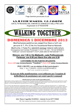 walking together - Podisti Ombriano