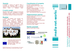 the project flyer in Italian