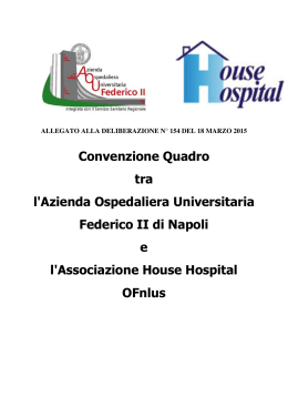 Convenzione - Azienda Ospedaliera Universitaria Federico II