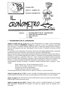 Giugno 2009 - Cronometristi Torino