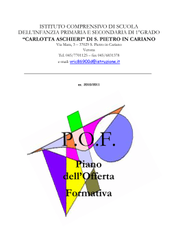 P.O.F. 2010/2011 - Istituto Comprensivo Carlotta Aschieri
