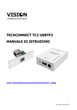 techconnect tc2 usbtp2 manuale di istruzioni