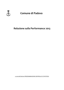 Relazione sulla Performance 2013