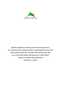 rapporto - Convenzione delle Alpi