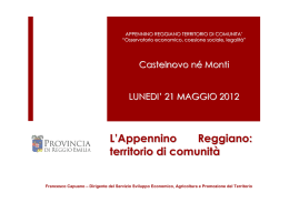 PROGETTI 2012 - Provincia di Reggio Emilia