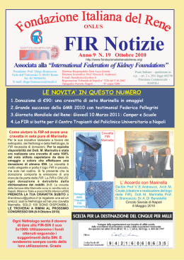N. 19, ottobre 2010 - Fondazione Italiana del Rene