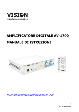 amplificatore digitale av-1700 manuale di istruzioni