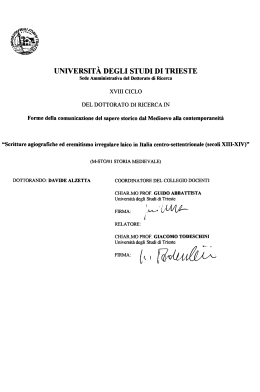 l AA--A i LtlJl/lJ - OpenstarTs - Università degli Studi di Trieste